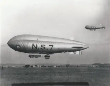 Flying NS-7 side view