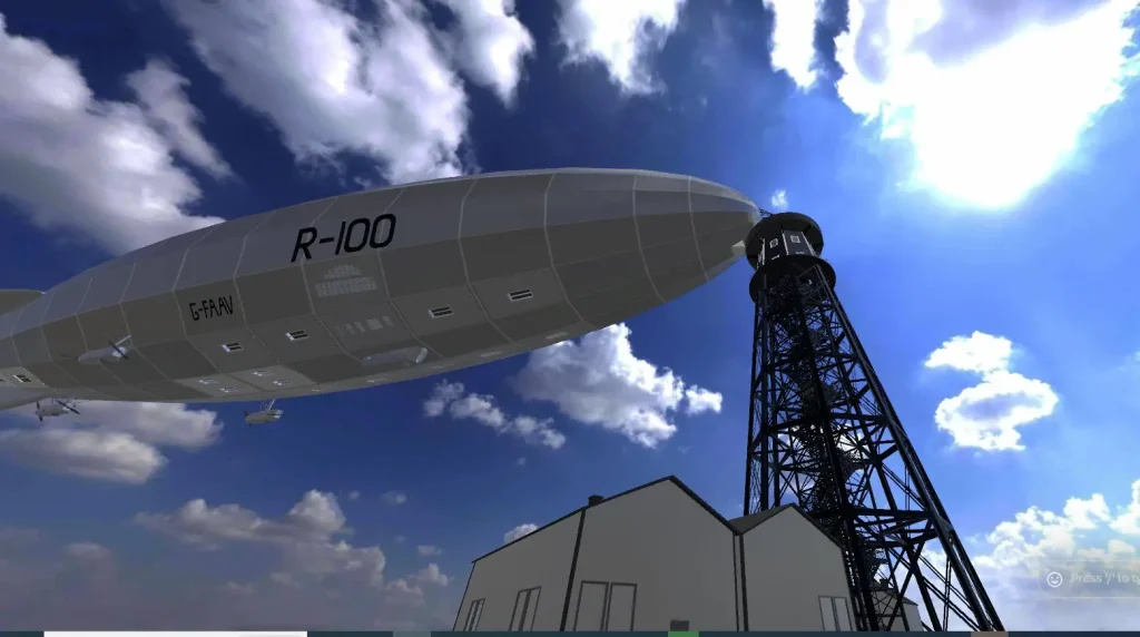 R100 Cardington Mast in the virtual museum